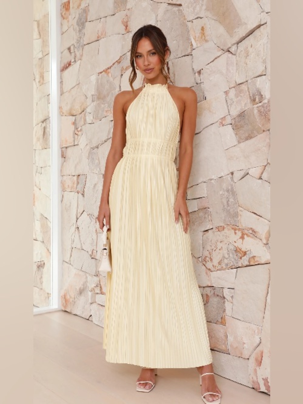 BILLY J - FRANCES MAXI DRESS - YELLOW - Size 8
